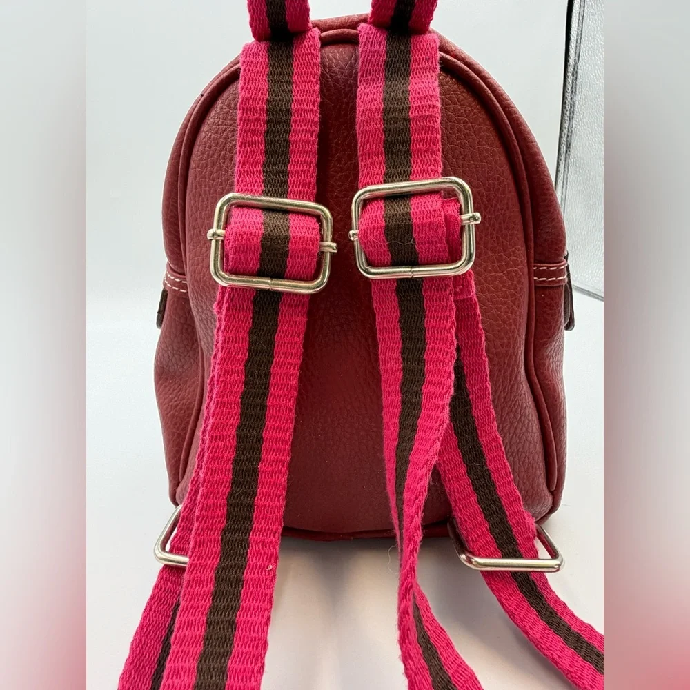 Tommy Hilfiger Mini Leather Backpack Deep Red